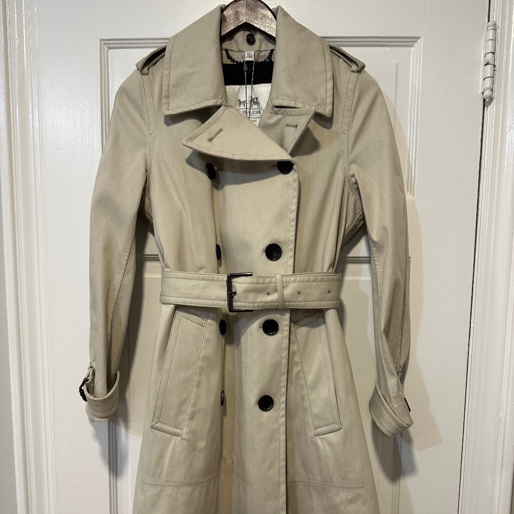 NEW Coach Trench Jacket Coat XS